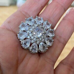 Amazing HUGE Flower 925 Sterling Ring Christmas Surprise
